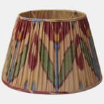 Striking Silk and Cotton Ikat French Drum Lampshade