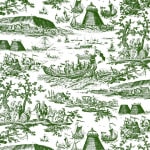 Canvas Navy Fete Clear Green