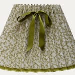 Floren x Gaëlle Langston Nathalie Lime Concertina Lampshade with Samuel and Sons Silk Trim