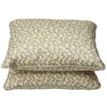 Warner Textile Archive Nathalie in Lime Cushion with Contrast Piping