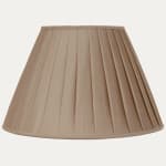 Taupe Faille Lugano Silk Box Pleated Lampshade