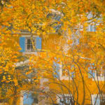 Nicholas Verrall Houses Behind the Persimmon Tree