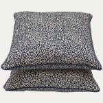 Pierre Frey Le Manach Mini Leopard Indigo Reverse with Piping