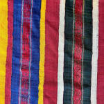 Ceremonial shawl or hanging in sewn silk strips from Djerba, Tunisia