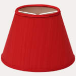 John Boyd Criollo Red Horsehair Clip-on Lampshade with Cream Linen Lining