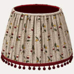 Antoinette Poisson Baies Linen Lampshade with Samuel and Sons Beaded Fringe