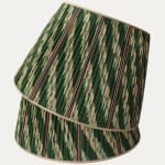 Handwoven Adras Ikat Green Chevron Lampshade
