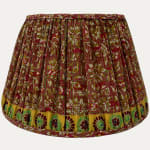 Vintage Silk Sari with Embroidered Border Lampshade