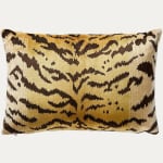 Scalamandre Tigre Ivory Gold and Black Cushion