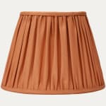 Claremont Silk Faille Jaspe Arancio Hand Sewn Gathered Lampshade