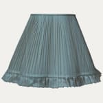 Sky Blue Faille Edson Silk Scallop Lampshade