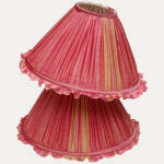 Delicate Antique Uzbek Sorbet Coloured Silk Hand Sewn Lampshade