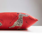 Zebras Petite Design Masai Red Decorative Cushion