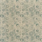 Woodcut Blue On Beige