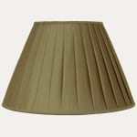 Khaki SFJ Silk Box Pleated Lampshade