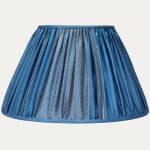 Striking Azure Blue Antique Uzbek Striped Silk Hand Sewn Lampshades