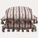 Pierre Frey Le Manach Madame Elisabeth Garance Cushion with Tassel Fringe