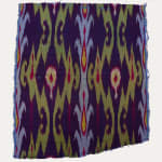 19th C. Purple & Green Ikat
