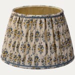 Namay Samay Gisi Cornflower Lampshade with Inset Silk Trim
