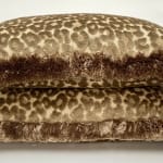 Oscar de la Renta Sandstone Decorative Cushion with Silk Fringe handmade by Floren