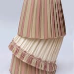 Cream Empress Taffeta Handsewn Silk Lampshade with George Spencer Fan Block Fringe