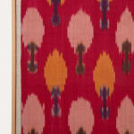 Framed Tajik Ikat Fragment Early 20th C.