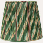 Robert Kime Green Chevron Ikat Hand-Sewn Lampshade With US Fitting
