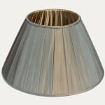 Bespoke SFJ Blue Orr Changeant Silk Box Pleated Lampshade