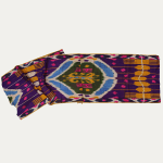 Uzbek Purple Ikat With Large Medallion