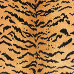 Scalamandre Tigre Silk Ivory Gold and Black