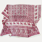 Indian Block Printed Pink Tablecloth