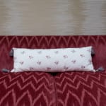 Bennison Petites Fleurs Original on Oyster Oblong Cushion with Tassels