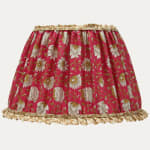 Bennison Pail x Warner Textile Archives Nathalie Caramel Lampshade with Ruffle Trim