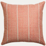 Fortuny Tapa Stripe Bittersweet & Warm White Cushion