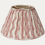 Soane Scolling Fern Silhouette Sorolla Red Handsewn Lampshade