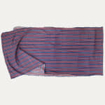 Printed Blue & Red Striped Textile
