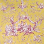 Toile Greuze Jaune Rose Framboise