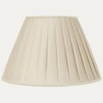 Douppion Ivory Silk Box Pleated Lampshade