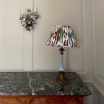 Ottoman Motif Design Silk/Cotton Ikat Empire Lampshade
