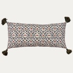 Aleta Fabrics Pretty Volubilis Oblong Cushion with Rayon Tassels
