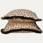 Sibyl Colefax & John Fowler Squiggle Apricot Linen Decorative Cushion