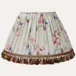 Nicholas Herbert Sweet Peas Original Handsewn Gathered Lampshade with Tassel Trim