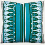 Madeleine Castaing Lola Montez Curacao Turquoise Cushion