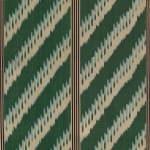 Robert Kime Green Chevron Ikat Lampshade with Silk Lining