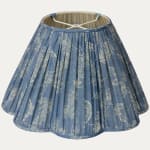 Robert Kime Chou Fabric Handsewn Lampshade With Relaxed Pleats