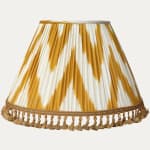 Yellow Chevron Silk and Cotton Ikat with Samuel and Sons Silk Tassel Trim