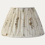 Soane Karun Thaler Floral Lattice Ocherous on Mutka Silk Handsewn Gathered Lampshade