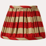 Red and Gold Striped Silk Cotton Ikat Lampshade
