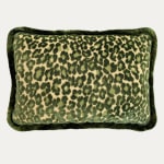 Oscar de la Renta Le Leopard Emerald Cushion handmade by Floren