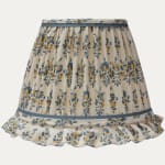 10in/25cm Namay Samay Gisi Cornflower Lampshade with Inset Filet and Skirt